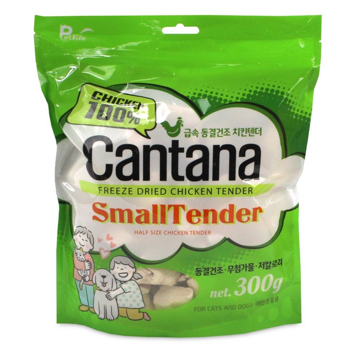 칸타나 동결건조 고양이 치킨큐브 치킨텐더, 1개, 300g
