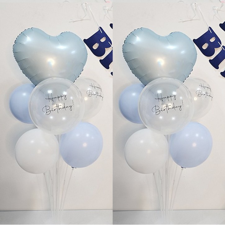 올리브파티 펄풍선 하트 풍선 풍선꽂이 풍선스탠드 2개 생일파티용품 세트