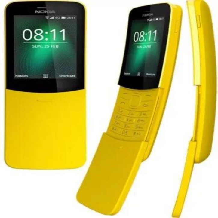 노키아 8110 4G LTE 듀얼 SIM 휴대폰, 4GB + 512MB 바나나 심 프리 와이파이 GPS 슬라이드, KaiOS 오리지널