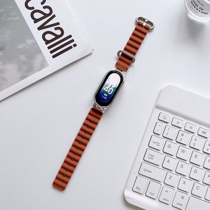 포유 실리콘 아이스크림 샤오미 미밴드 7 5 6 호환 스트랩 시계줄 루프 밴드 줄