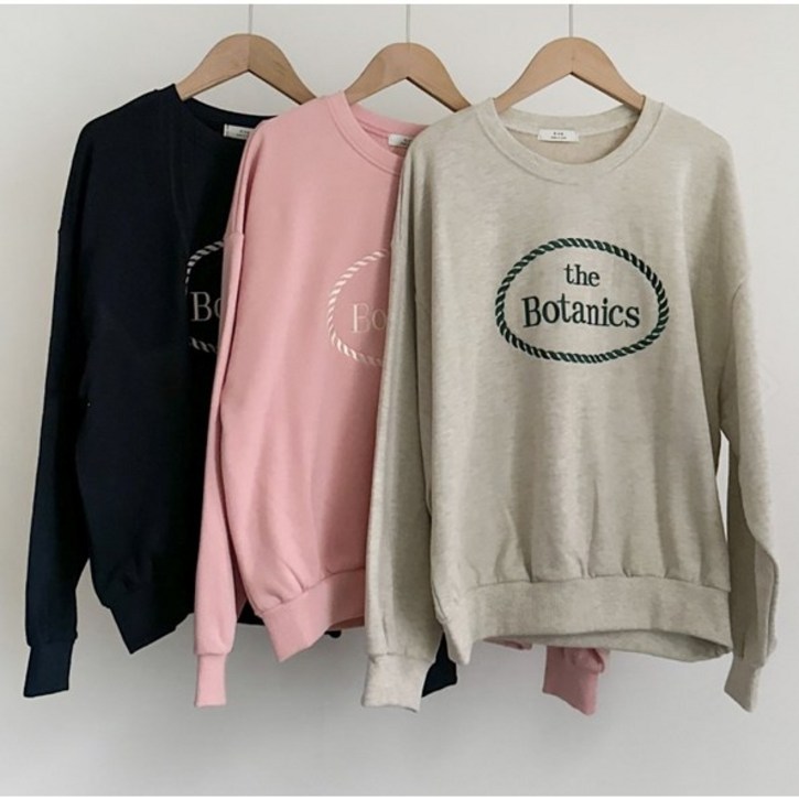 여리함보장 루즈핏 보타닉 프린팅 쭈리 맨투맨