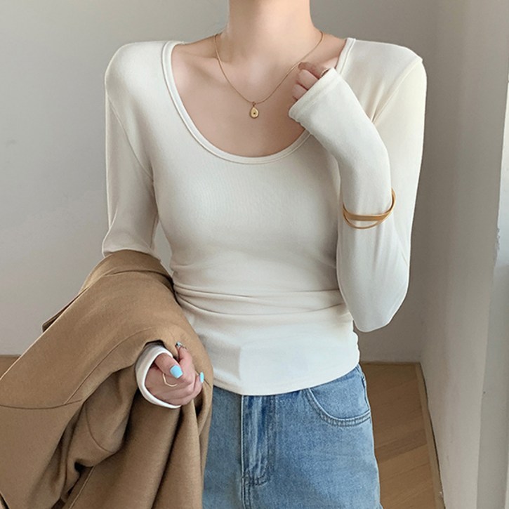 레일라 뮤어 u넥 슬림 긴팔티 S25SPT031803