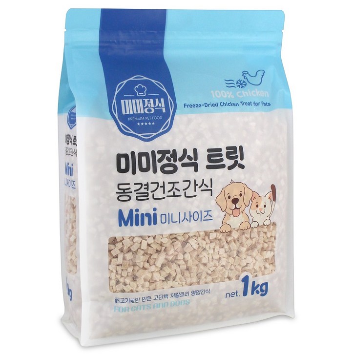 미미정식 동결건조 미니트릿 반려간식, 1kg, 1개 미미정식 동결건조 미니트릿 반려간식, 1kg, 1개