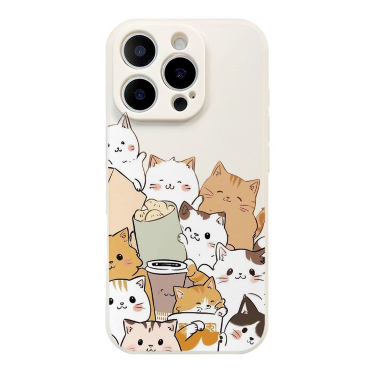 모든 귀여운 고양이들이 모인 실리콘 케이스