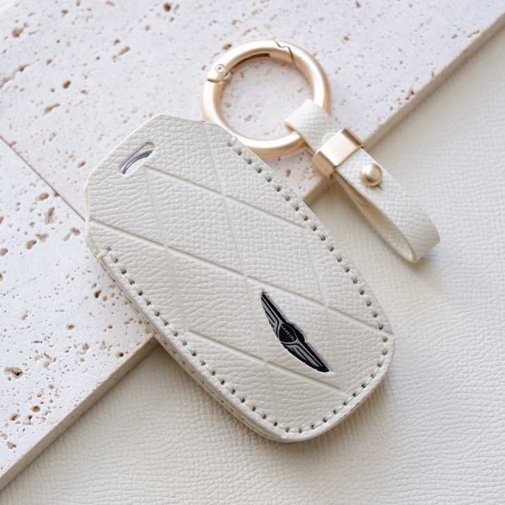 트니르 제네시스 호환 G80 GV80 G70 GV70 G90 차 키케이스, 아이보리