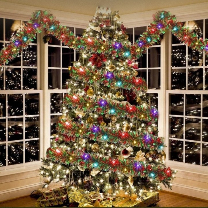 크리스마스 LED 전구모루 트리 벽트리 파티 반짝이 장식