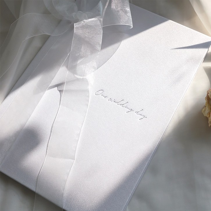 엘블랑꼬 고급 혼인서약서 케이스  리본 결혼식 성혼선언문 커버