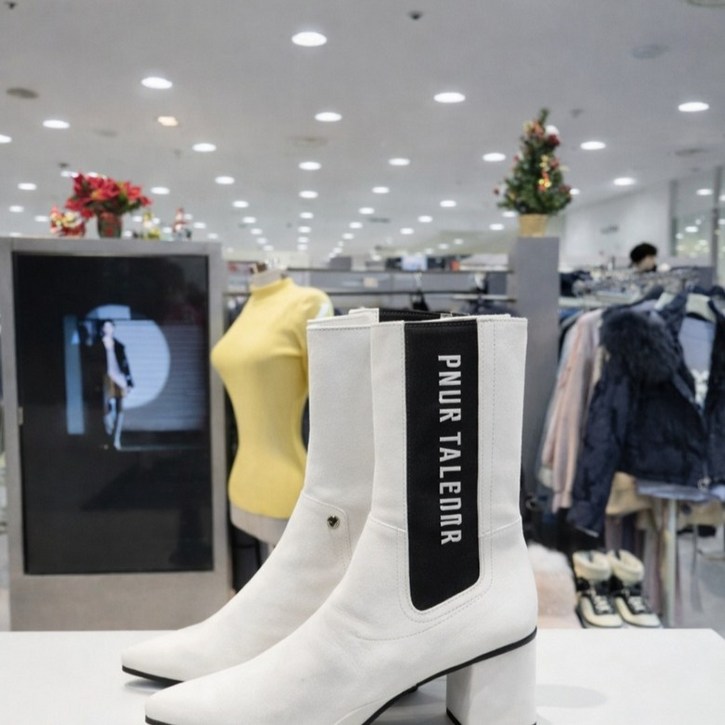 에고이스트 레터링 데님 스틸레토 앵글부츠 ER1AS160_DG