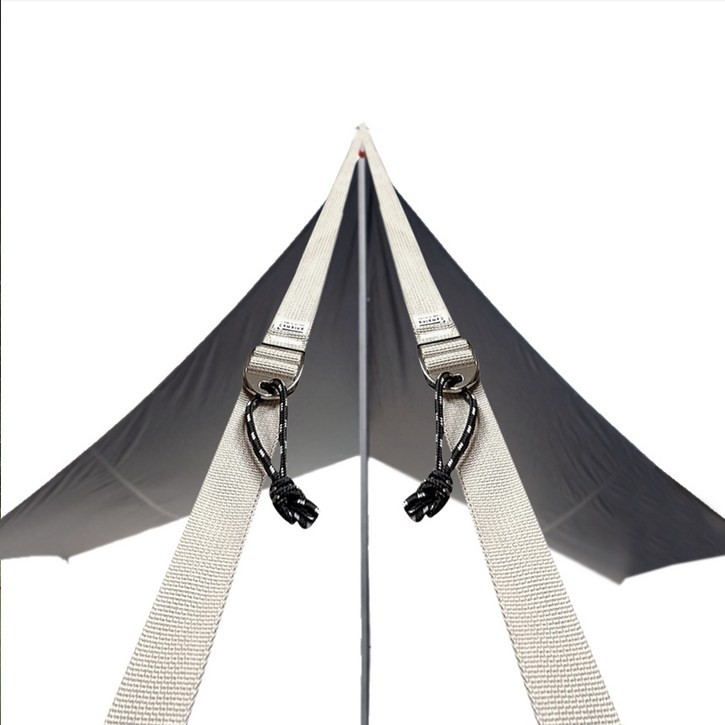 이뚜 비 바람에 안전한 국산 타프웨빙 스트랩 스트링 풀 세트, 아이보리6개1세트