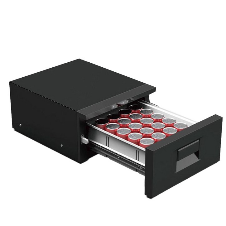 IceCruze 서랍형 차량용 냉장고 12v 220v겸용 냉온장고 휴대용 이동식 캠핑 카투어 차량용냉장고, 올블랙 20L