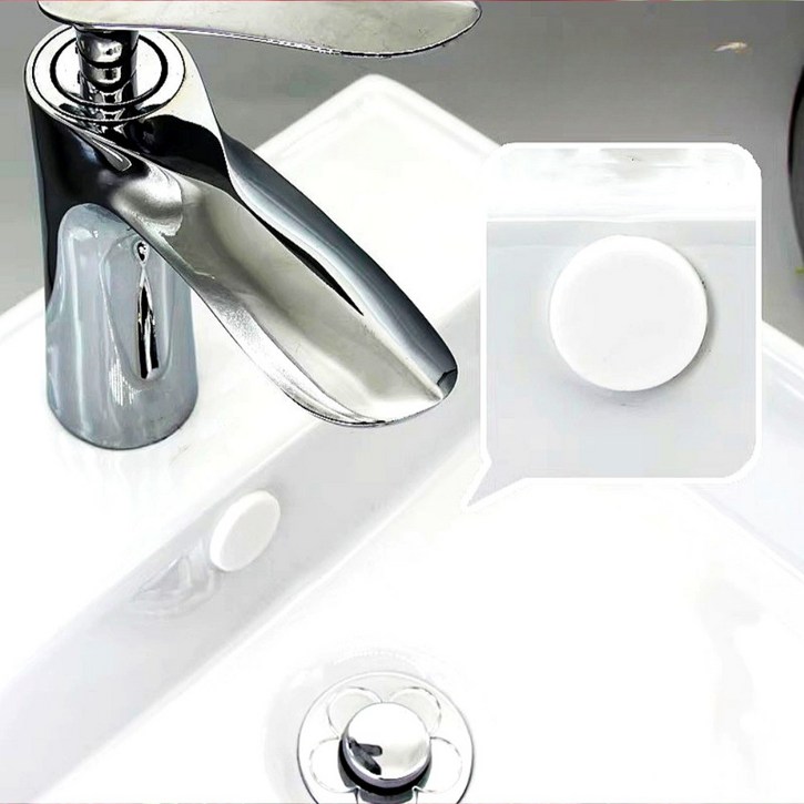 세면대 구멍 마개 오버플로우 캡 화이트