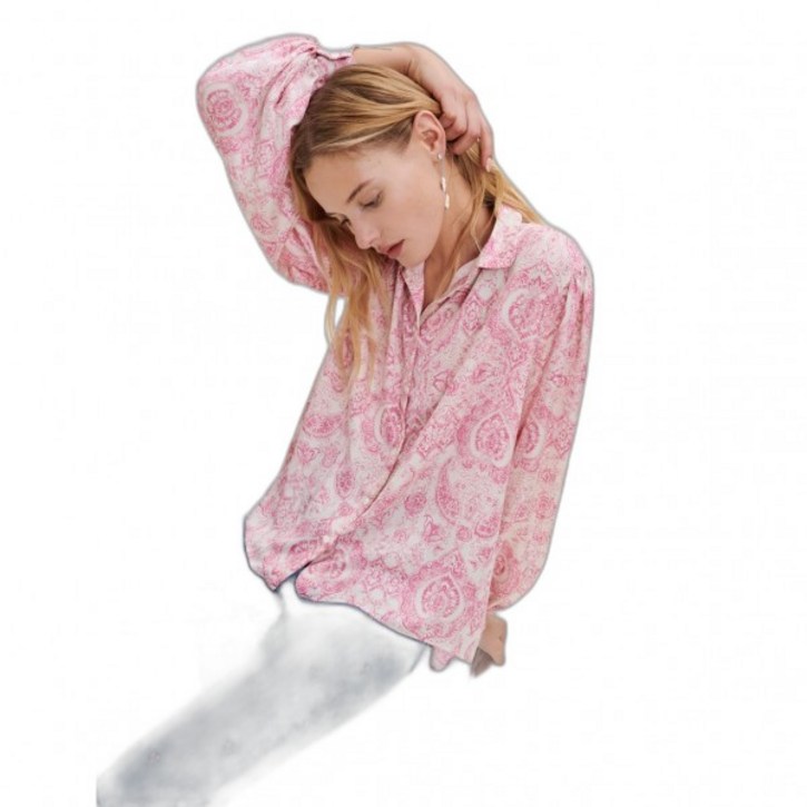 마쥬 블라우스 222CIFAL Paisley-print floaty blouse MFPCM00317 Pink cmere