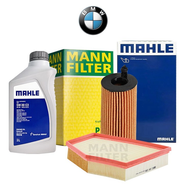 BMW 엔진오일 교체 세트 520d 525d F10 디젤 MANN MAHLE 10년-16년, 단일상품