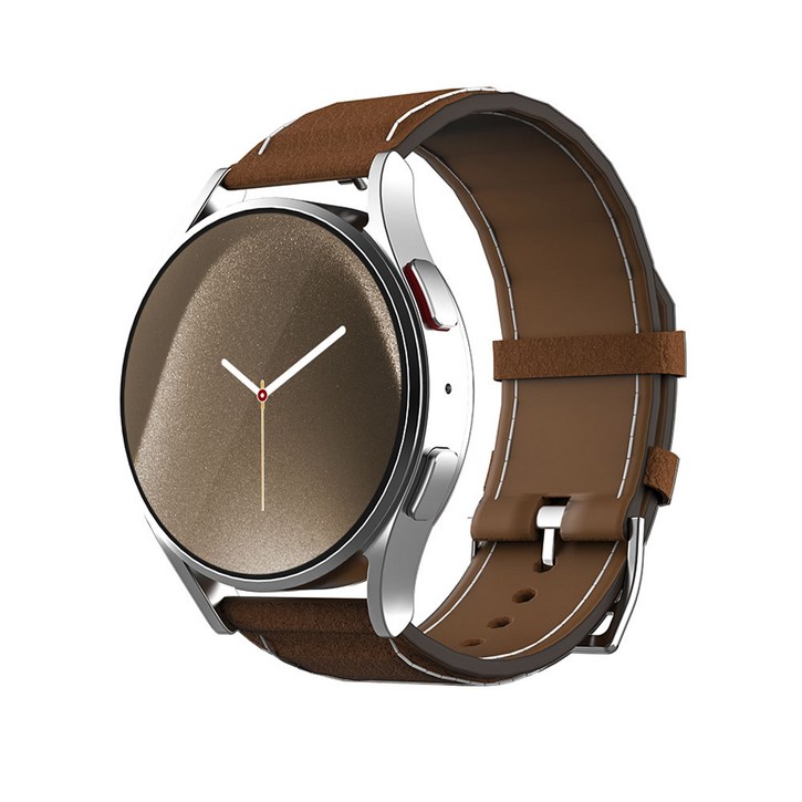 아이메이드잇 갤럭시워치 호환 모던 가죽밴드 스트랩, 브라운, 1개