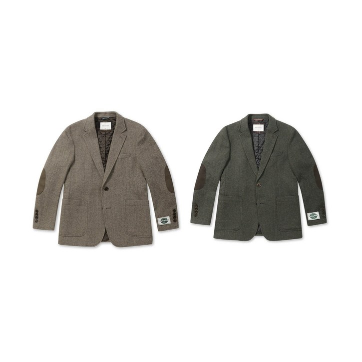 코오롱 브렌우드 울블렌디드 헤링본 헌팅 자켓 BRJCW25453BRX KHX 남성자켓