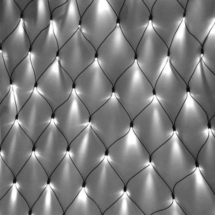 엘스토리몰 LED 그물전구 2M 208구 2개  점멸기 1개 크리스마스 트리 조명 전구, 1개, 검정색 백색 2개  점멸기 1개