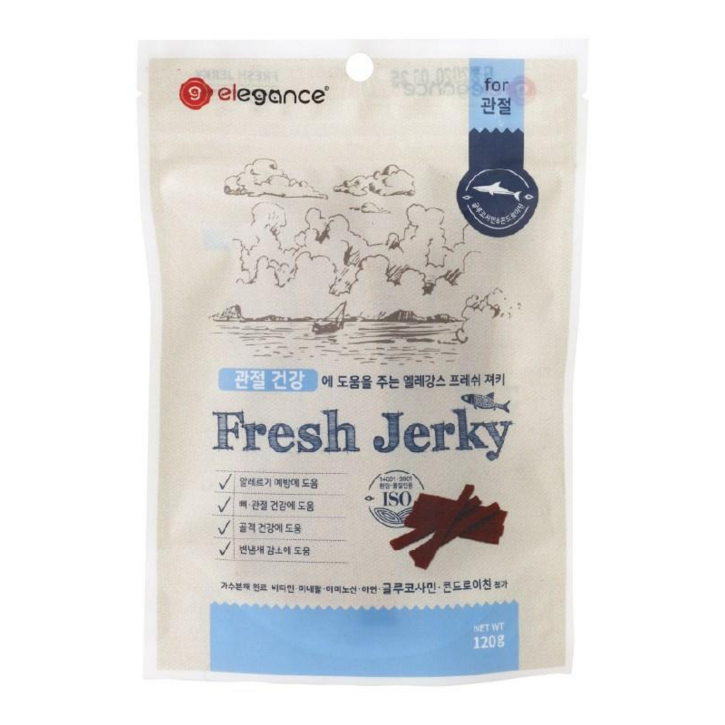 엘레강스펫 강아지 저알러지 가수분해 간식 프레쉬 져키, 관절, 120g, 10개