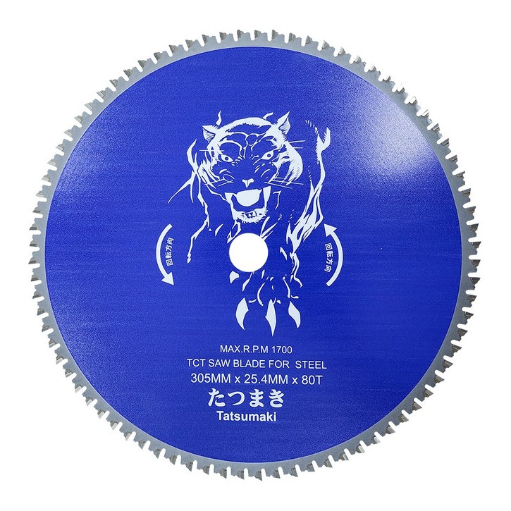 타쓰마끼 원형톱날 금속용 305 x 25.4 x 3.0 x 80T, 1개 타쓰마끼 원형톱날 금속용 305 x 25.4 x 3.0 x 80T, 1개