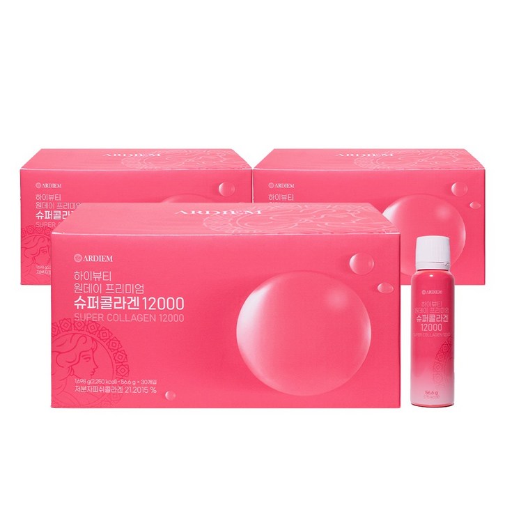 아르디엠 하이뷰티 원데이 프리미엄 슈퍼콜라겐 12000 56.6g 30p, 3박스, 30회분