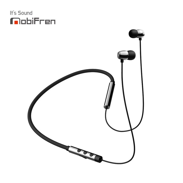 모비프렌 플렉스 L MFB-NB7100 블루투스 넥밴드 이어폰, 플렉스L 소울, 블랙