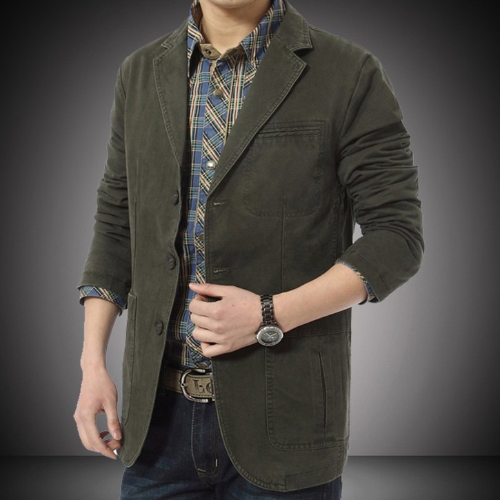 봄 가을 신상 남성 정장 면 캐주얼 정장 빅사이즈 스몰 정장 코트 카고 콤비 자켓 얇은 스타일 포켓 블레이저