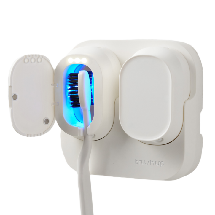 브러쉬업 케어즈 미세플라스틱 제로 친환경 칫솔살균기, 2인용 퓨어 화이트, 단일상품