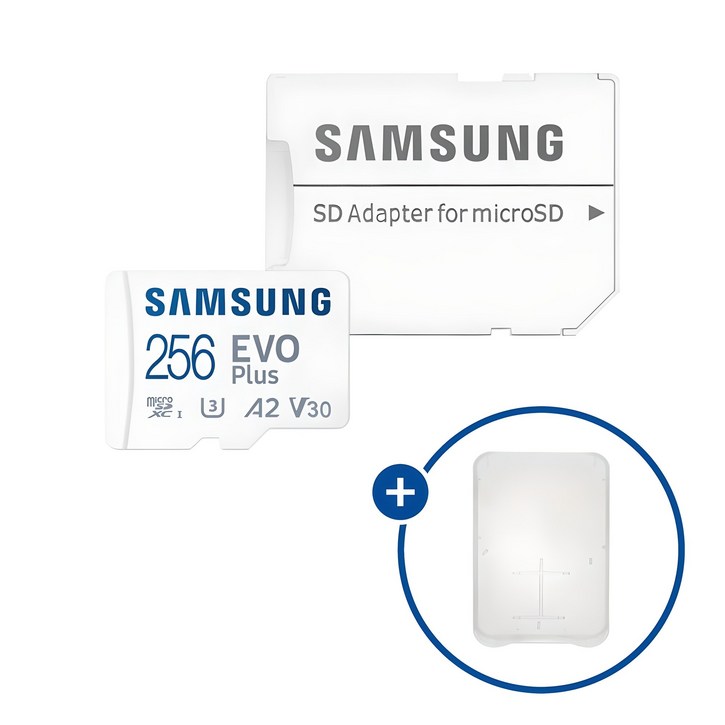 삼성전자 공식인증 정품 마이크로SD카드 EVO PLUS MB-MC256SA/KR + SD카드 케이스