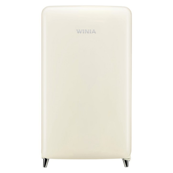 위니아 인증점 레트로 소형 미니냉장고 118L 칵테일 크림 사무실 원룸 ERT118CC 전국무료배송