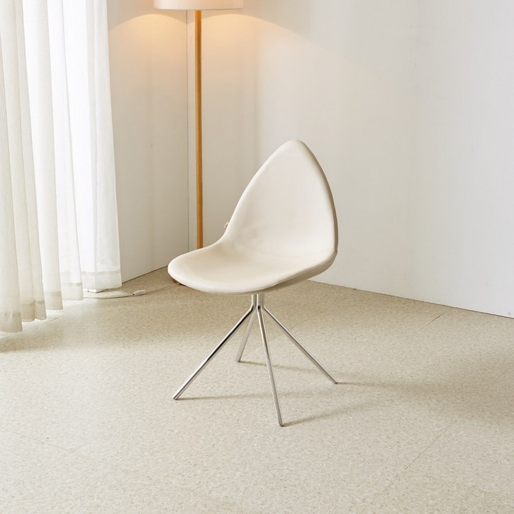 카펜터홈 리치 물방울 식탁의자 인테리어의자 클린레더 아쿠아 이지클린