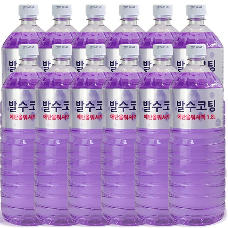 퍼펙트 발수코팅 에탄올 워셔액, 1.8L, 12개