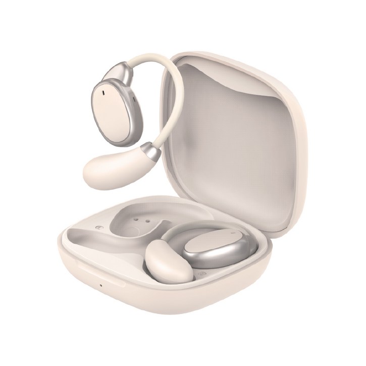 아이리버 IB-SE10 블루투스 V5.4 오픈형 이어폰 무선 이어셋 귀걸이형, 베이지, BG