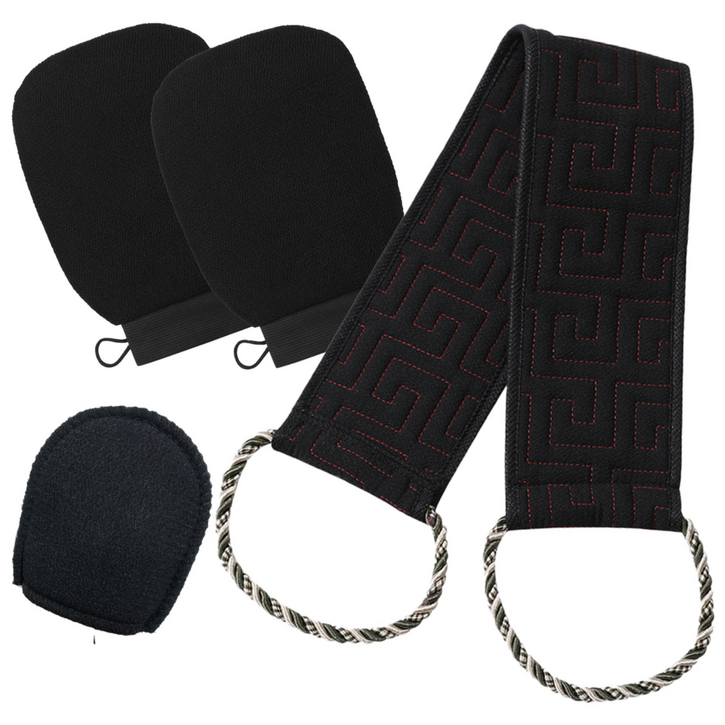 다잇홈 손이 닿지 않는 등까지 피부가 숨쉬는 프리미엄 때장갑 등때밀이 4종세트, SA06010-A타입, 1개, 1세트