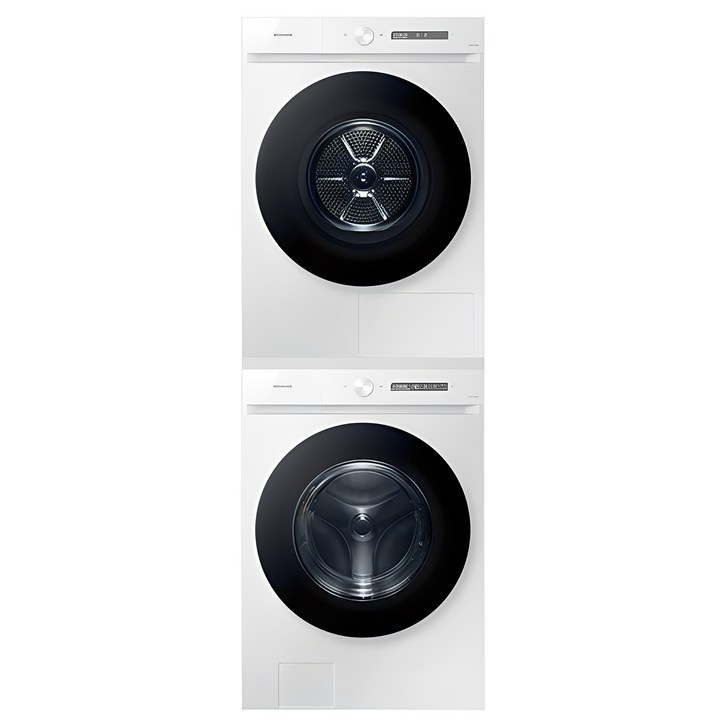 삼성전자 비스포크 그랑데 AI 세탁기 WF24CB8650BW + 건조기 DV17CB6600BW 24kg + 17kg 직렬설치키트 방문설치