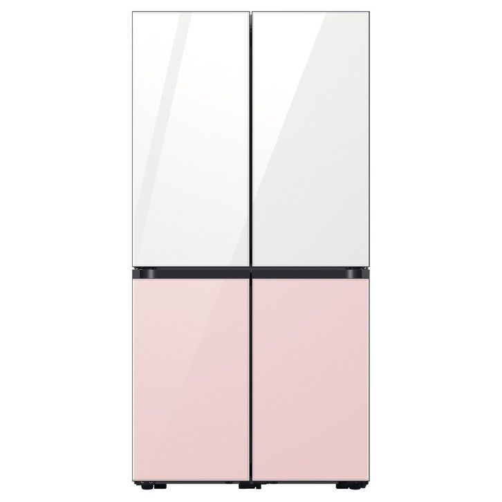 삼성전자 BESPOKE 프리스탠딩 4도어 냉장고 RF85B911155 875L 방문설치, 글램 화이트 + 글램 핑크, RF85B911155 - 쇼핑뉴스