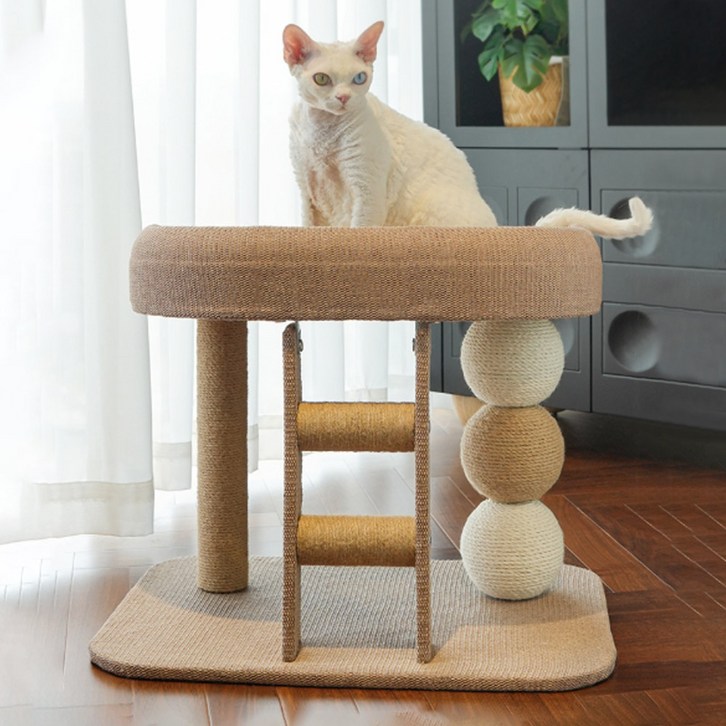 딩동펫 미니 쓰리볼 스크래쳐 고양이 캣타워