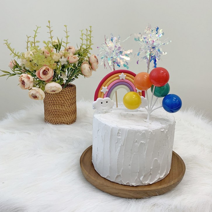 오늘출발 케이크 데코픽 벌룬 풍선 토퍼, 무지개 데코픽 생일파티 촬영 소품 오늘출발 케이크 데코픽 벌룬 풍선 토퍼, 무지개 데코픽 생일파티 촬영 소품