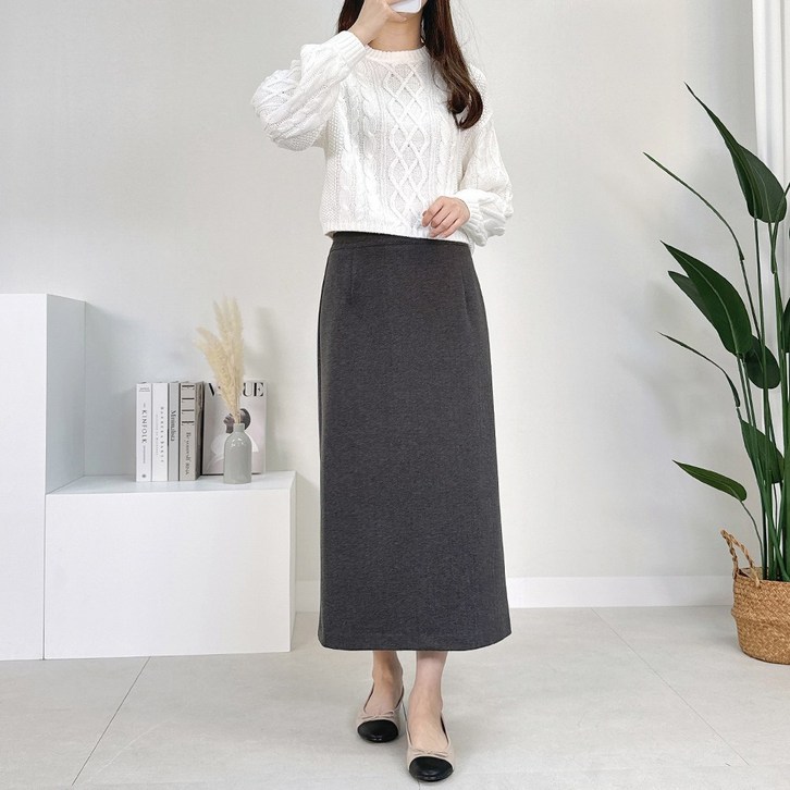 여성 기모 메르시 헤링본 패턴 3가지 디자인 5부팬츠치마바지롱스커트 빅사이즈 55100