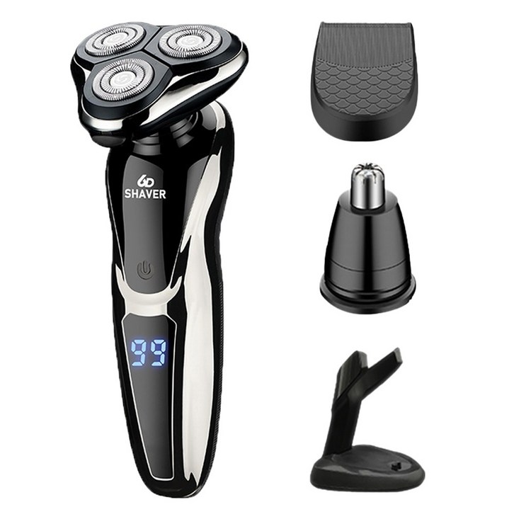 헤누스 셰이버 전기 전동 충전식 면도기 생활방수 건식 습식 면도, 1개