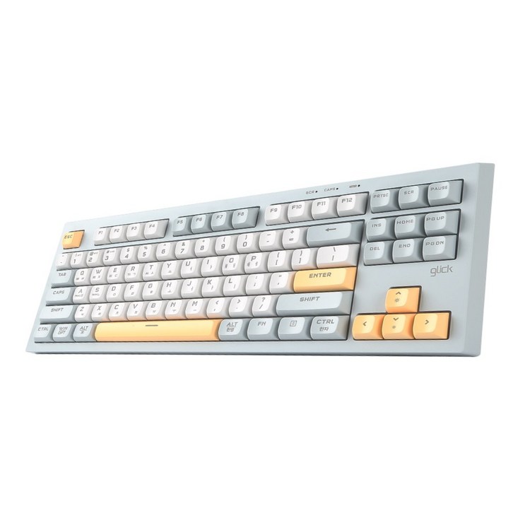 지클릭커 오피스프로 WK50 사일런스 M RGB 무소음 방수 무선 블루투스 키보드 87, Navy Blue RC1, WK5087, 제조사축