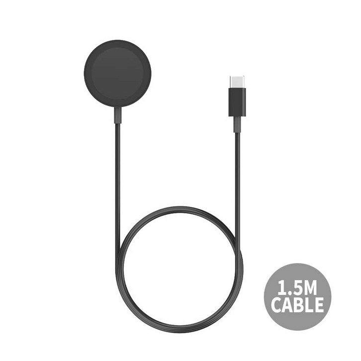 디제로큐 애플 워치 전기종 호환 C타입 무선 충전  1.5m 충전케이블 마그네틱 충전기