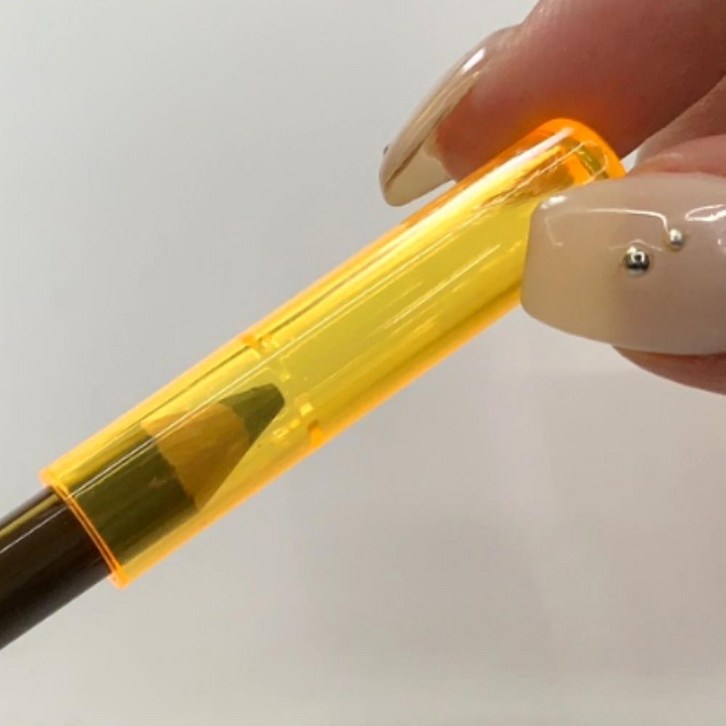 컬러 연필 아이브로우 보호 캡 뚜껑 6P 2개 연필캡