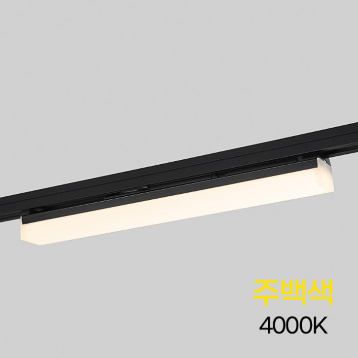 엘포스 LED TS라인 레일등 레일조명 라인조명, 1개, 블랙주백색