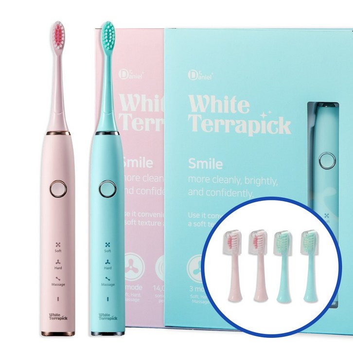 치과약국판매 프로벨 음파전동칫솔 저자극 방수 1년무상AS 칫솔모2개포함, 화이트테라픽 음파칫솔, 핑크민트, 2개 치과약국판매 프로벨 음파전동칫솔 저자극 방수 1년무상AS 칫솔모2개포함, 화이트테라픽 음파칫솔, 핑크민트, 2개
