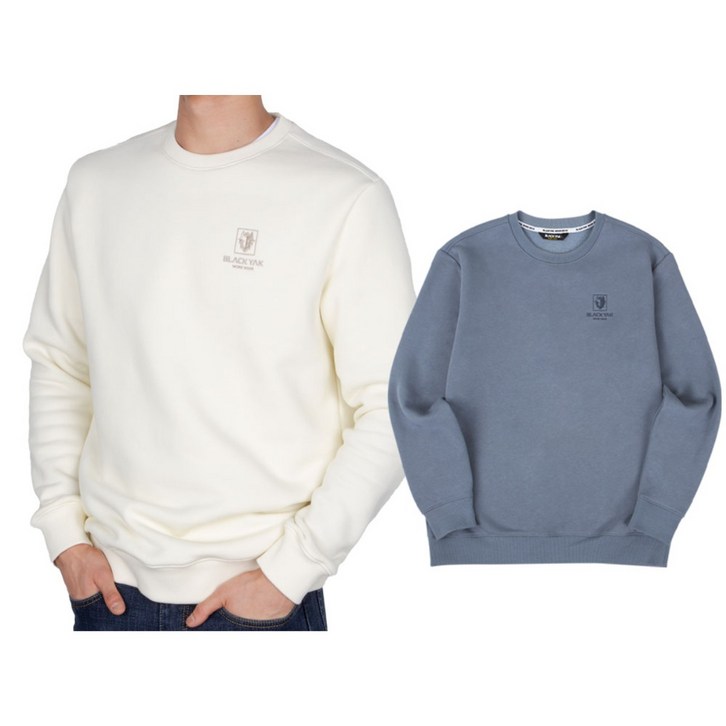 찬스11 블랙야크 애슬레저 기모 맨투맨 남자 여자 커플티 BKJ1012