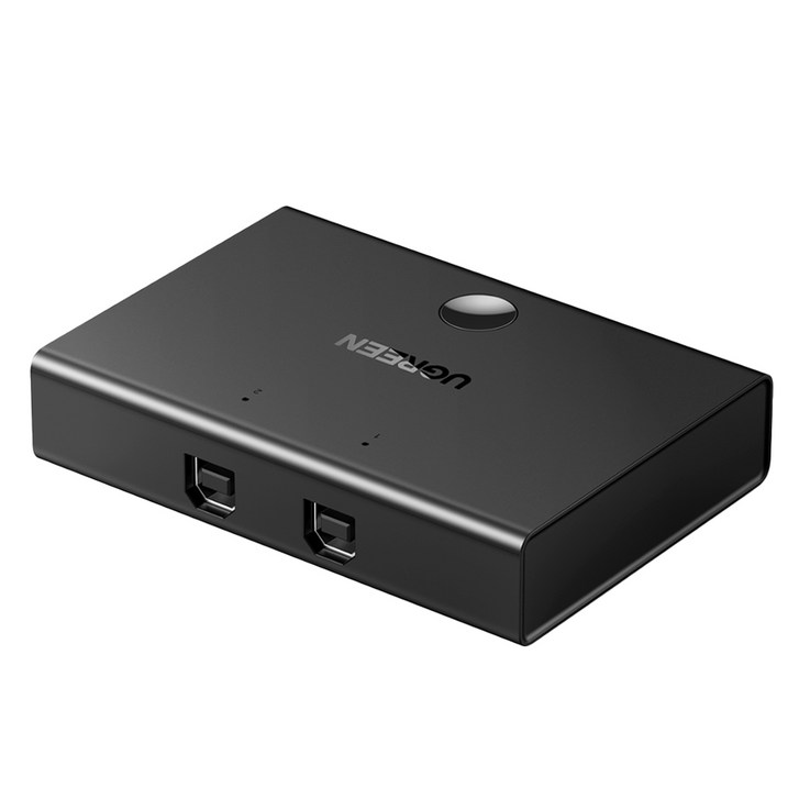 유그린 2대1 USB 2포트 스위치 선택기, 블랙 유그린 2대1 USB 2포트 스위치 선택기, 블랙