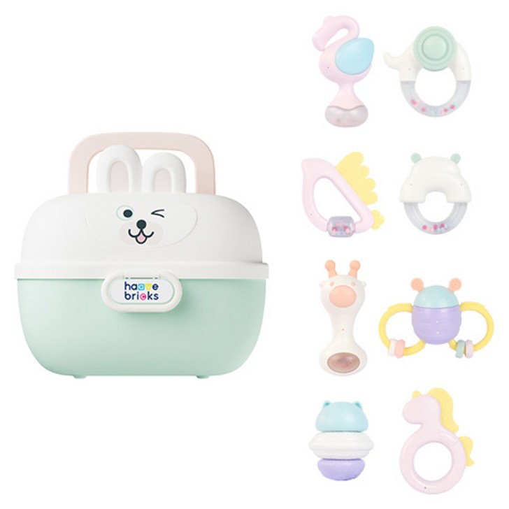 하베브릭스 잼잼이 딸랑이 8종  보관함 세트