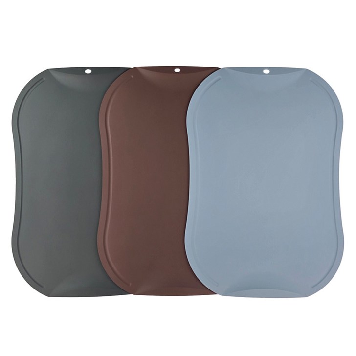 도블레 칼집 나지 않는 도마 대 3종 세트, 1세트, 차콜  버건디  블루그레이