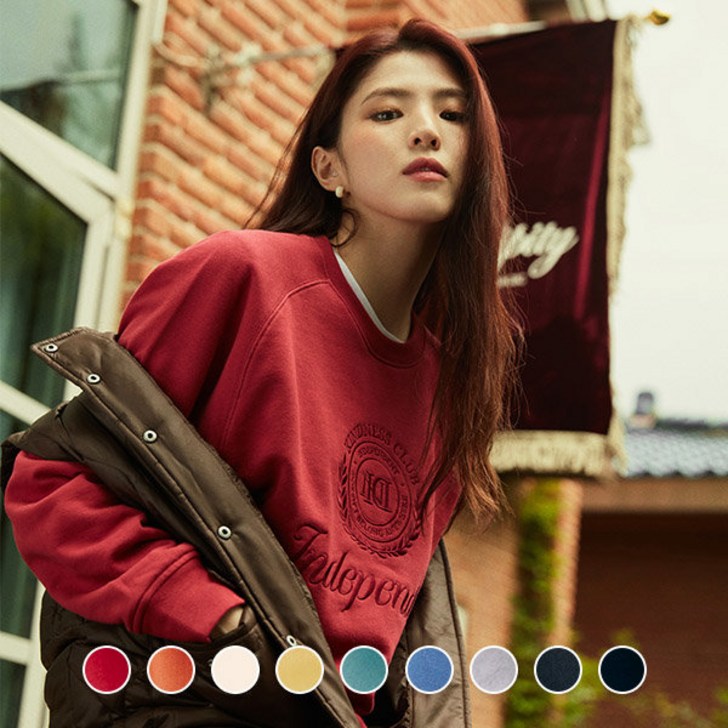 지오다노 여성 간절기 라운드 긴팔 맨투맨기모X 323910