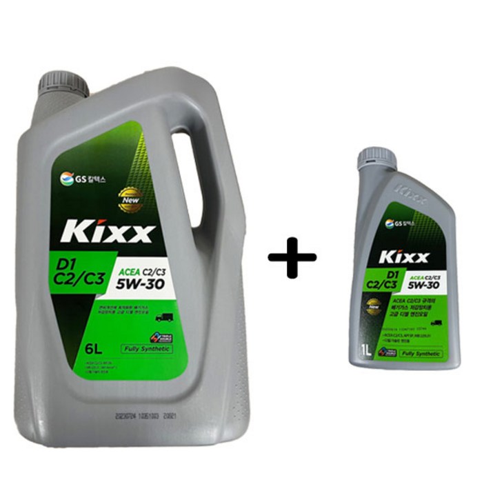 KIXX D1 C2 C3 5W30 6L 1개  1L 1개 디젤 엔진오일