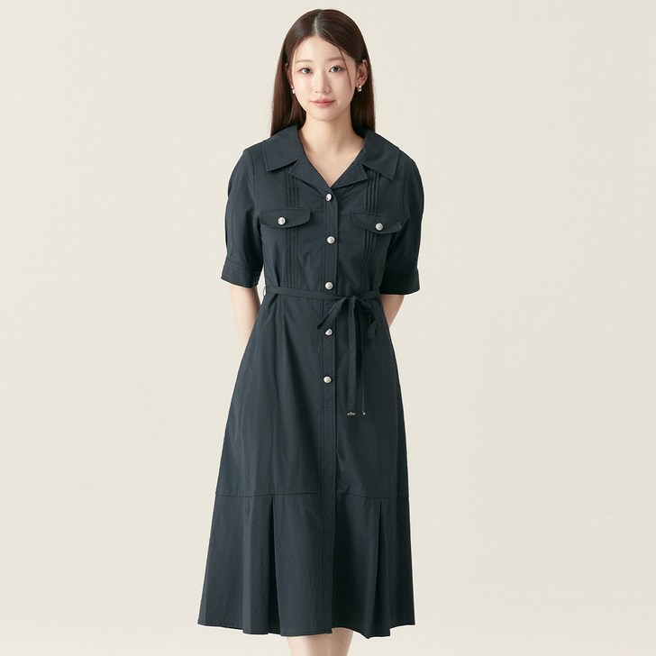 로엠 오픈카라 롱 원피스RMOWF24R11 울산점 뉴코아